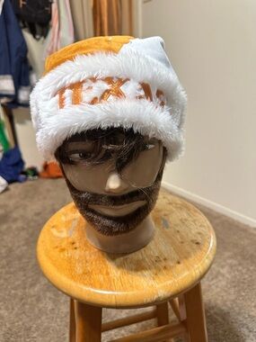 Vintage NCAA Texas Longhorns Santa beanie hat 90s